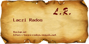 Laczi Rados névjegykártya